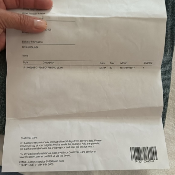 R13 Jean boyfriend style NWT never where it - Picture 7 of 7